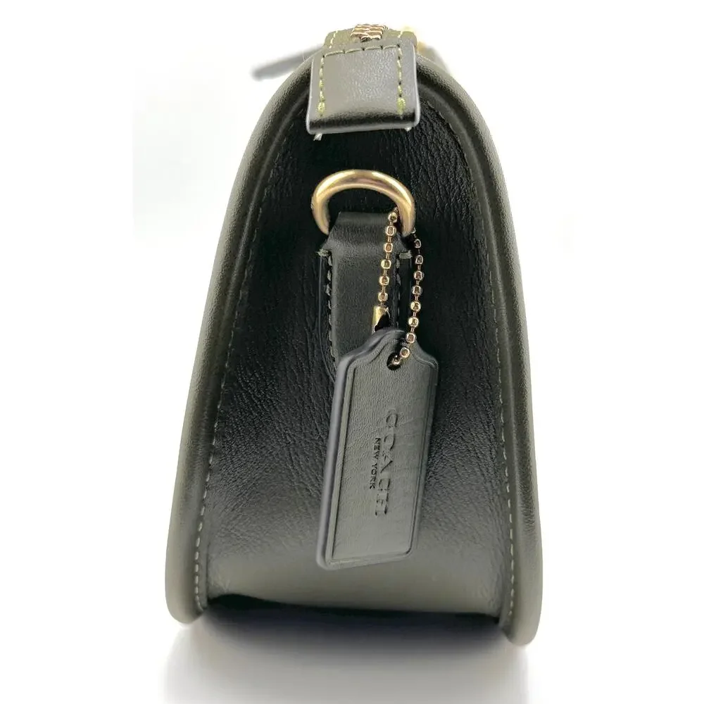 COACH - Waverly Leather Shoulder Bag; OLIVE (THREE STRAP OPTIONS!)